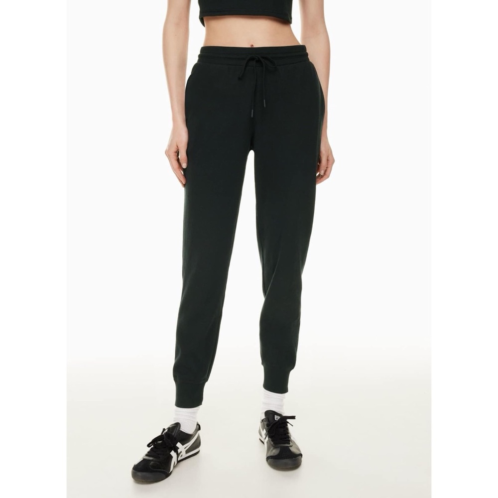 Aritzia Sunday Best Baby Waffle Jogger Pants Black High Rise Thermal Ribbed Knit